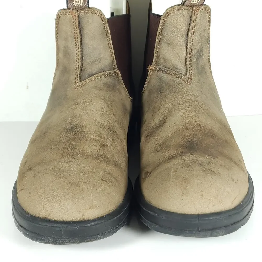 Blundstone Men's 585 AU9,5 US10,5 Rustic Brown Leather Ankle Chelsea Boots